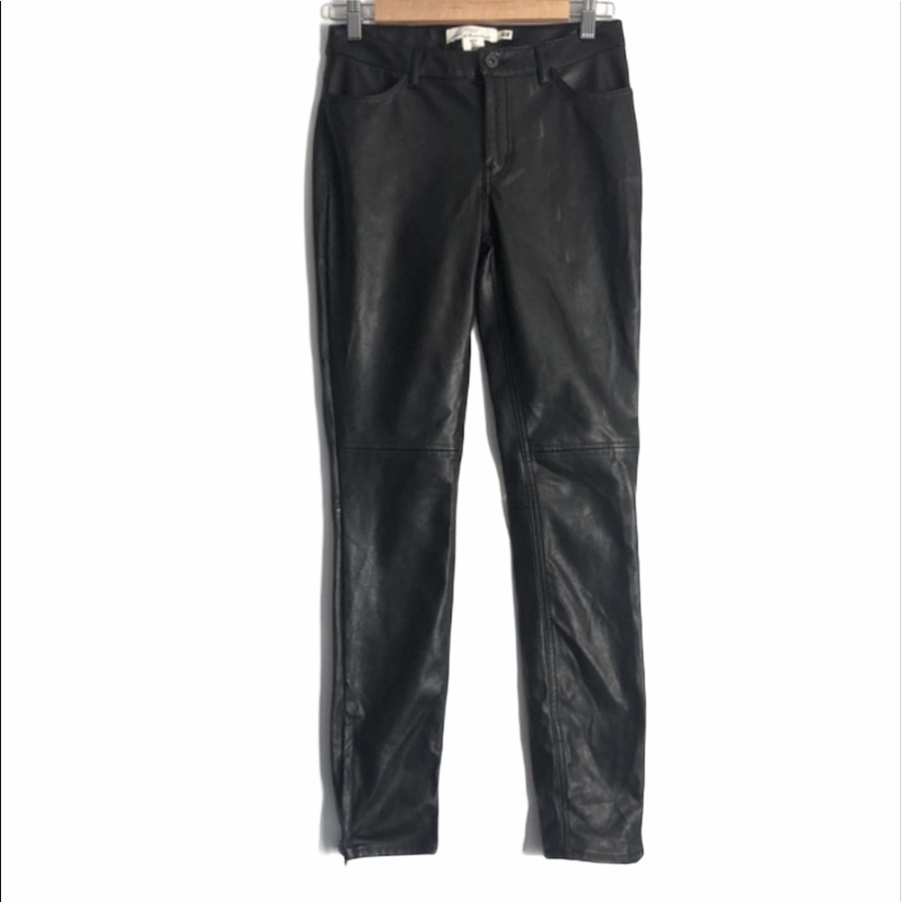 H&M Faux Leather Ankle Zip Pants